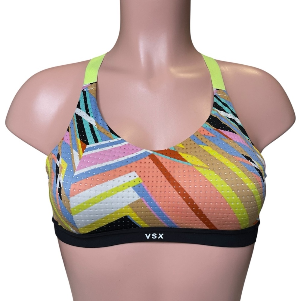 Victoria's‎ Secret VSX Sport multi color sports bra SIZE 32A mesh racerback